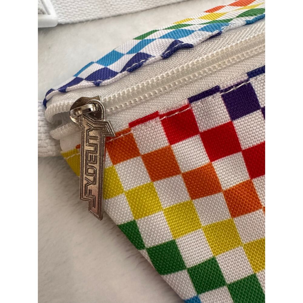 Fydelity Rainbow Checkered Mini Crossbody Belt Bag - Picture 6 of 8